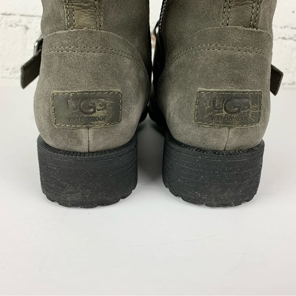 UGG Zia Lace Up Side Zip Waterproof Winter Snow Motto Boots 7 - Picture 9 of 15